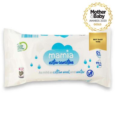 Mamia Extra Sensitive Baby Wipes 60 Pack